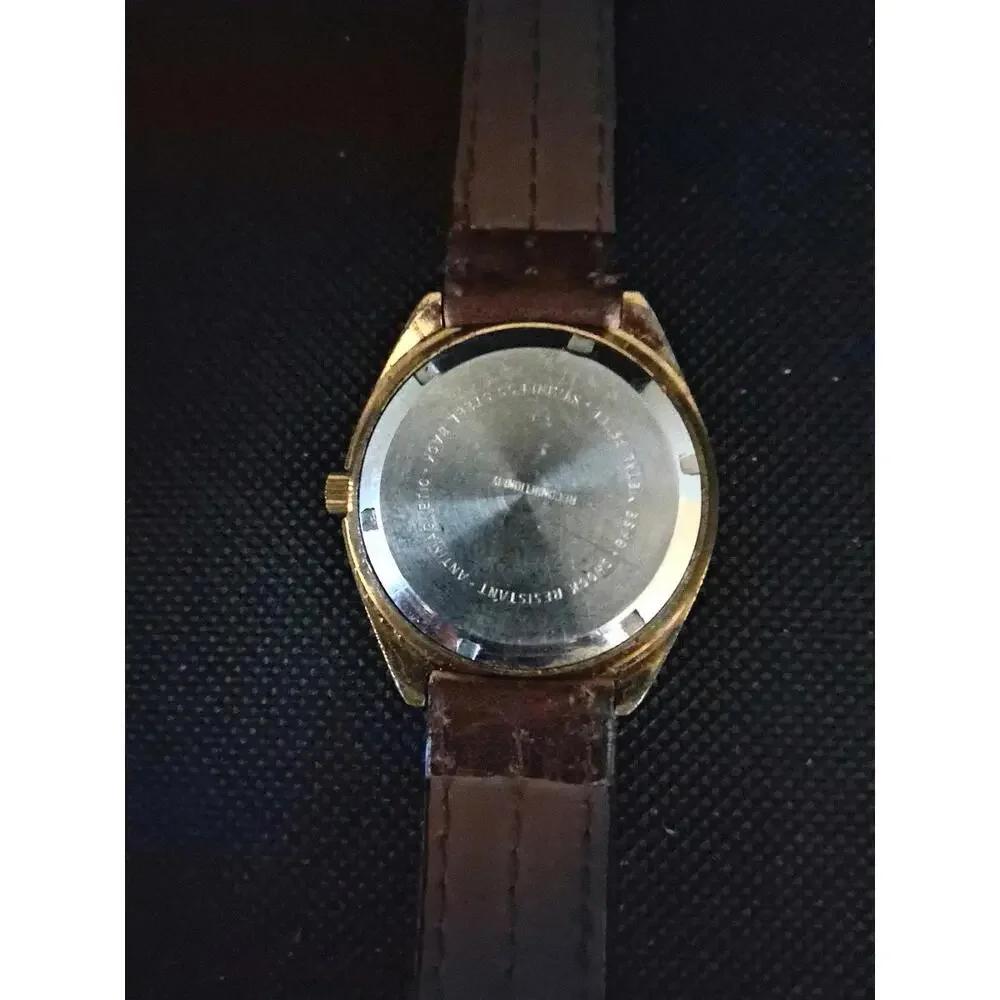 Vintage Westclox Men's Leather Mechanical Hand Wind Watch